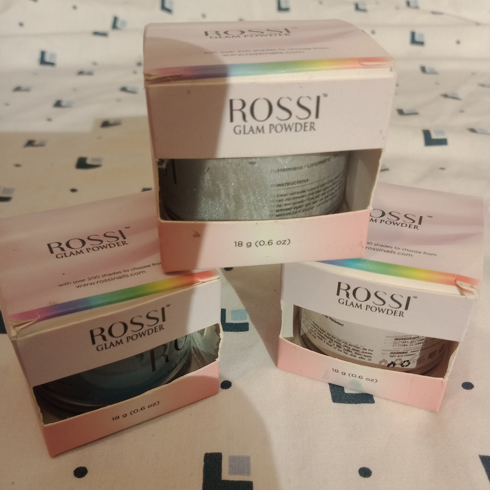 3 Rossi Glam Powder Nail Dip